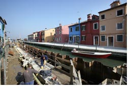 immagine dei lavori del lotto 5 stralcio 2 a Burano