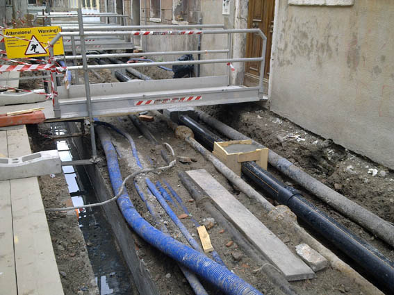 immagine dell'area di piscina Venier durante i lavori area di piscina Venier durante i lavori